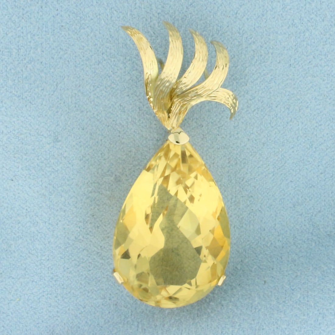 Citrine Pineapple Pendant in 18k Yellow Gold (1 of 3)
