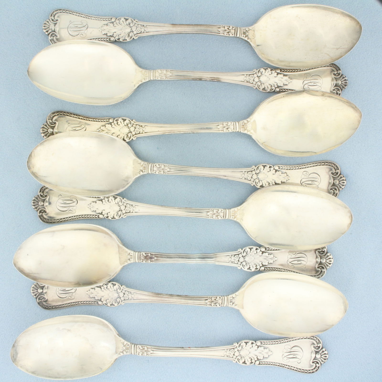 Antique Gorham Sterling Silver Spoons Set of 8 (1 of 3)
