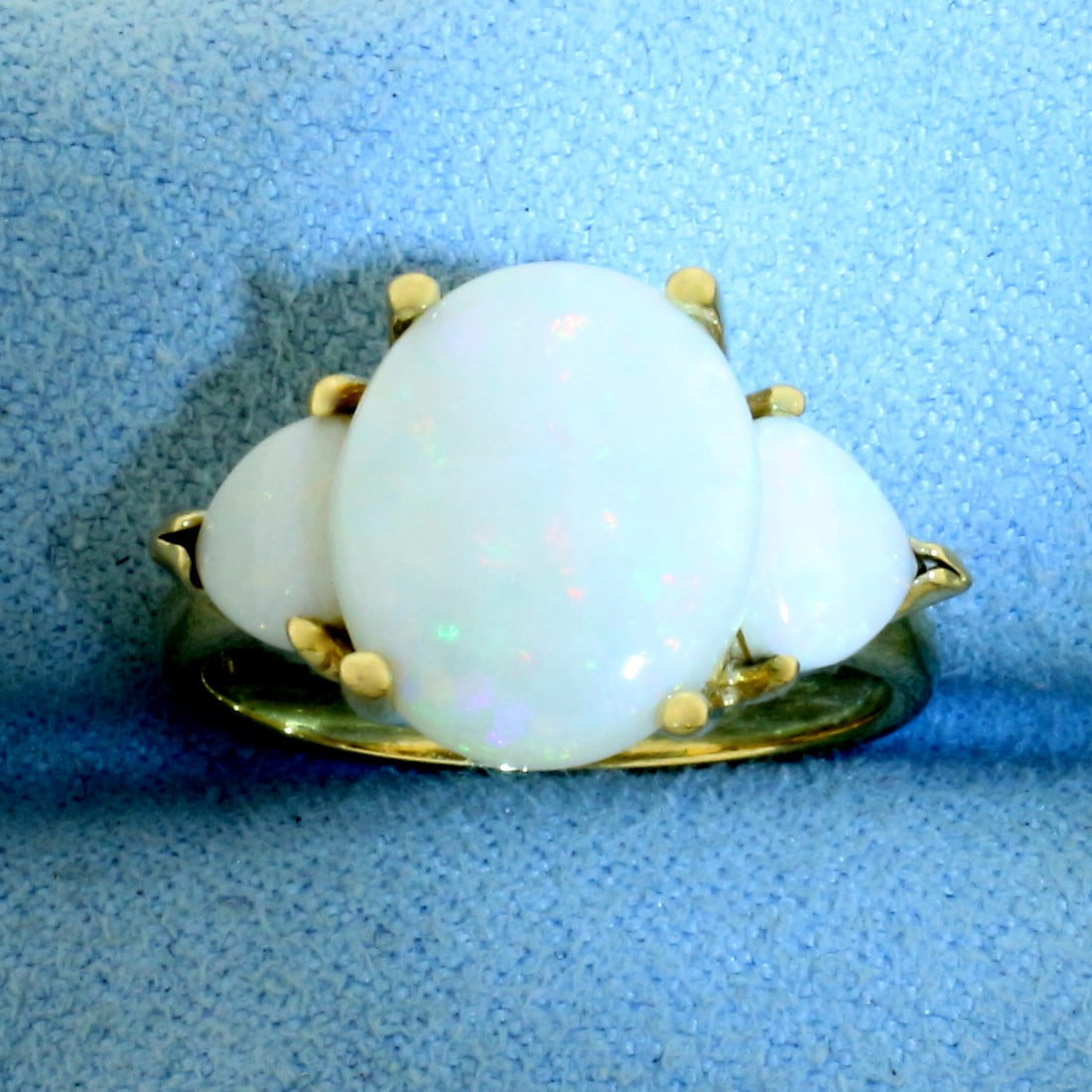 Opal 3-Stone Ring in 14k Yellow Gold (1 of 4)