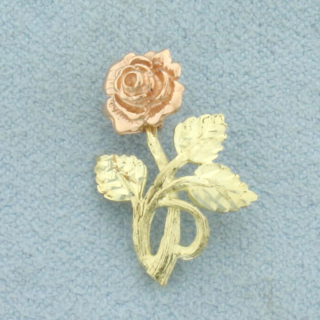 Rose Flower Pendant in 14k Yellow and Rose Gold (1 of 2)