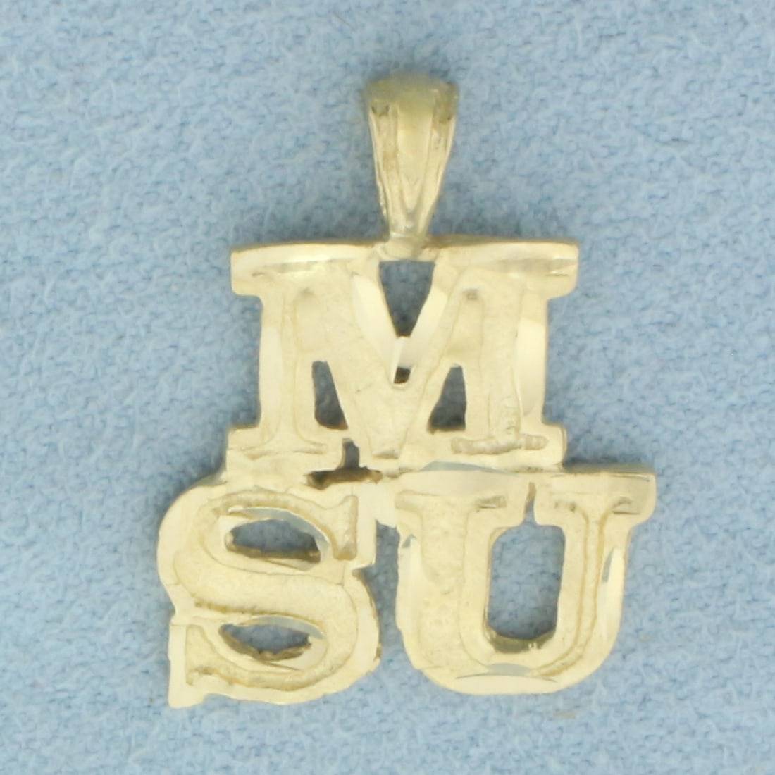 MSU Michigan State University Pendant in 14k Yellow Gold (1 of 2)