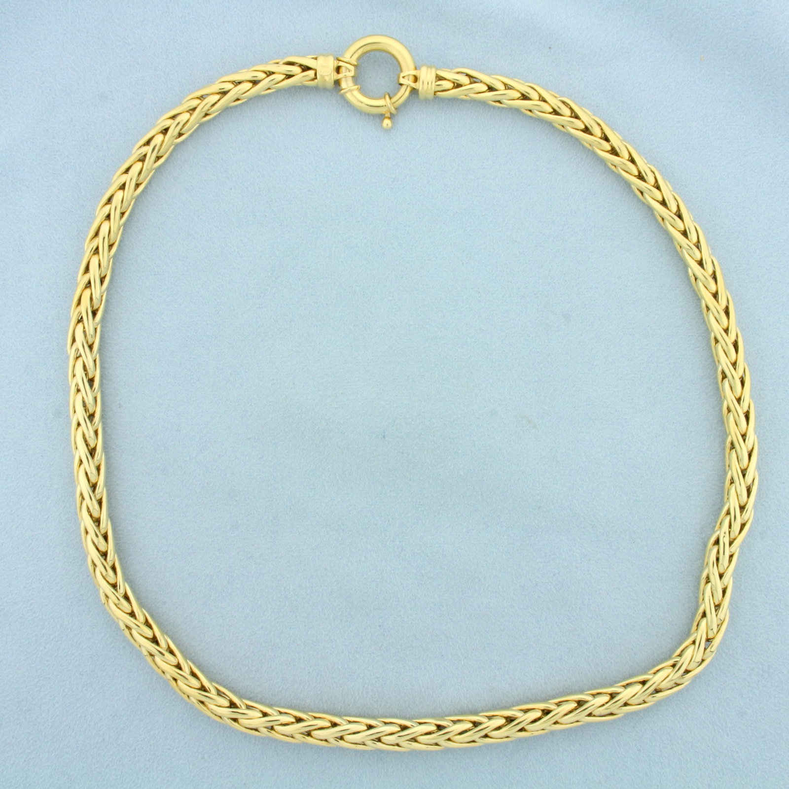 Italian 19 Inch Foxtail Link Necklace in 18k Yellow Gold (1 of 2)