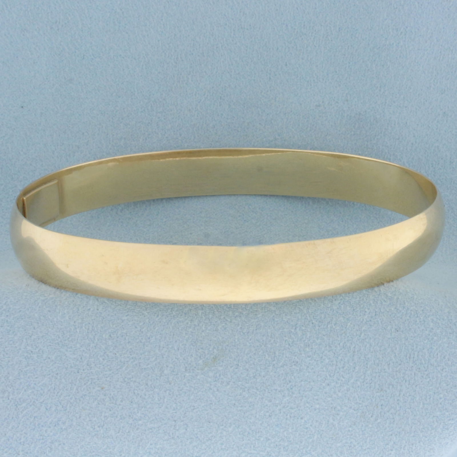 Heavy Solid Bangle Bracelet in 14k Yellow Gold (1 of 3)
