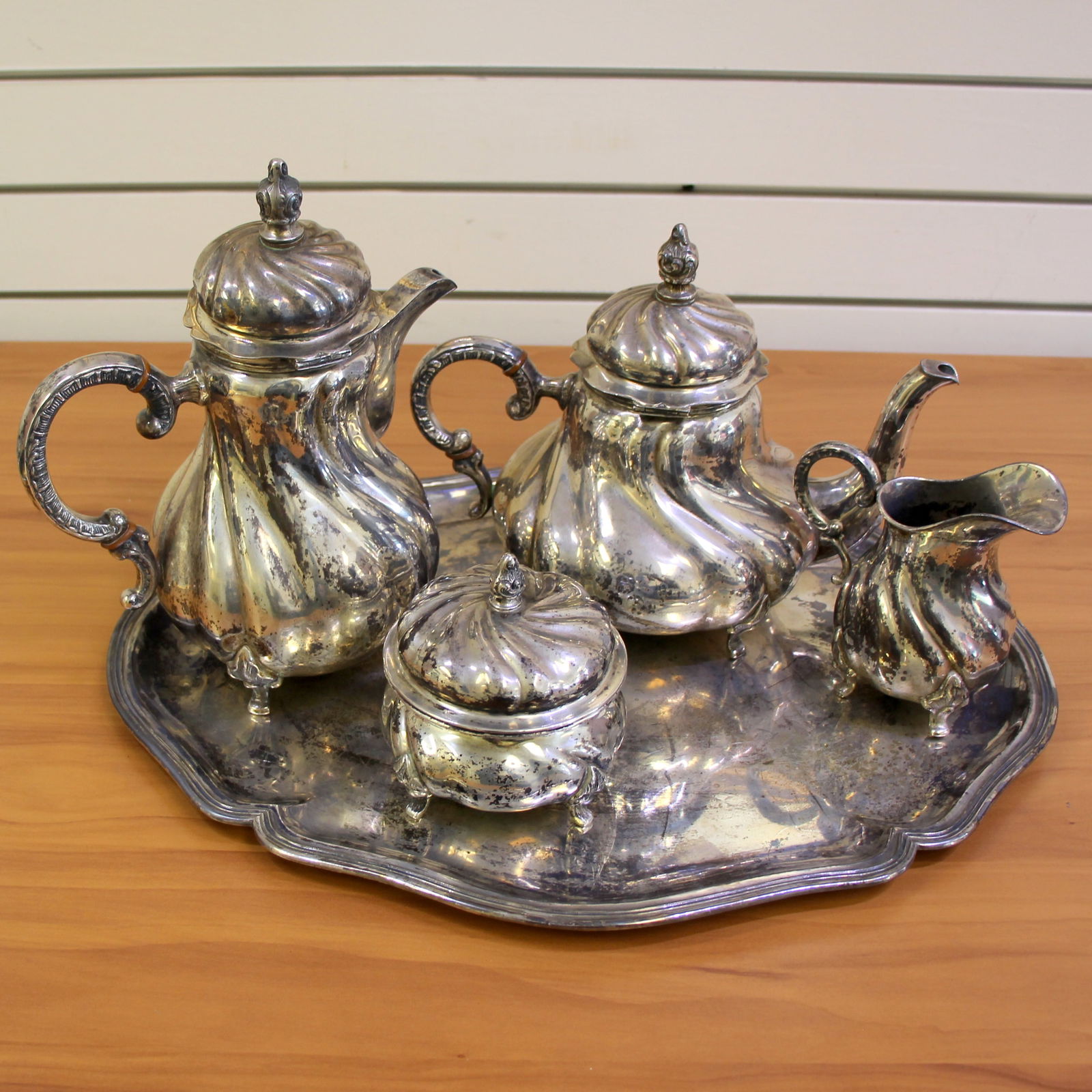 Vintage German .835 Silver Coffee and Tea Service Set (1 of 6)