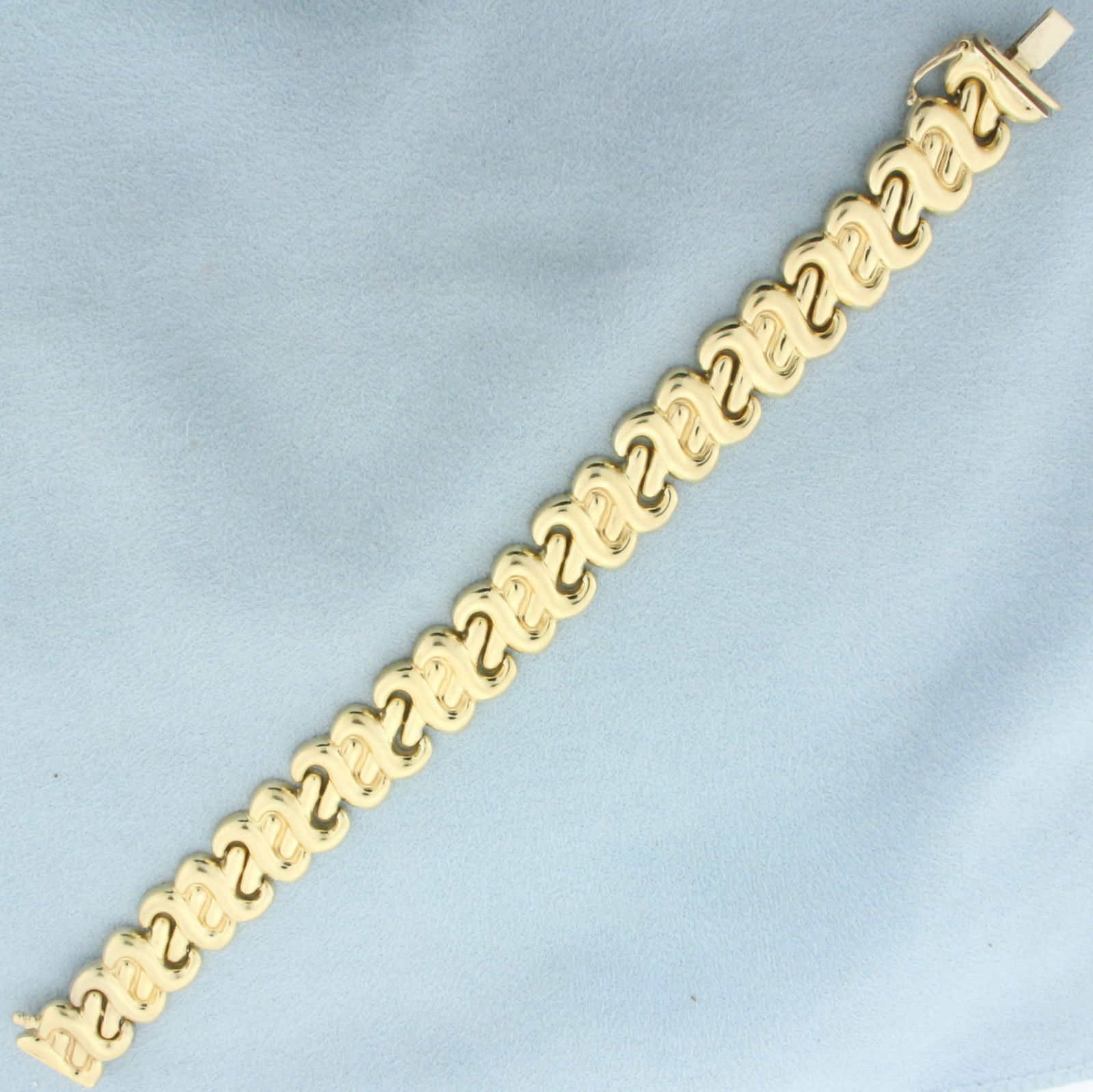 Italian Designer Link Bracelet in 14k Yellow Gold (1 of 2)