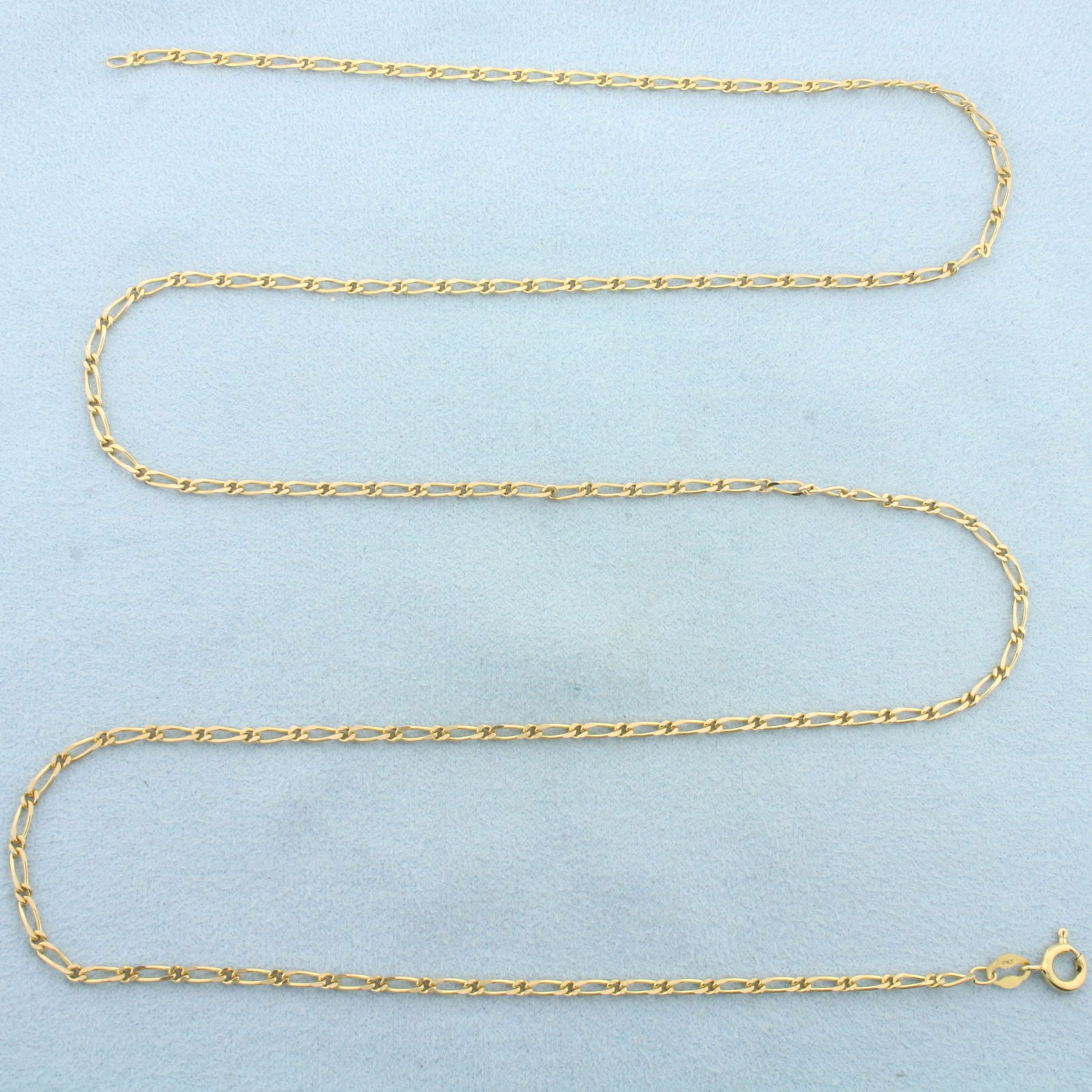 28 Inch Elongated Cable Link Chain Necklace in 14k Yellow Gold (1 of 2)