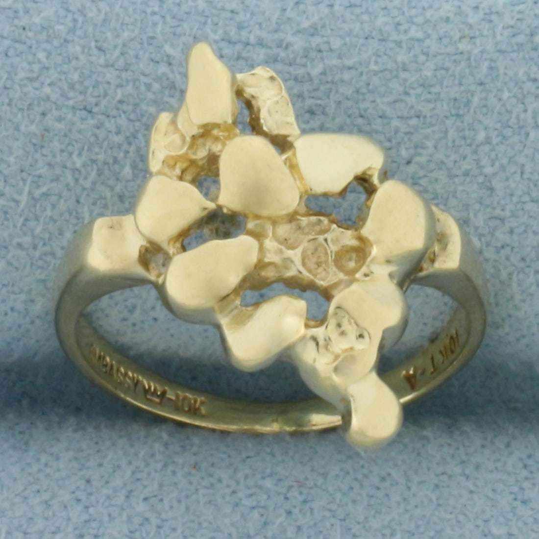 Gold Nugget Ring in 10k Yellow Gold (1 of 4)