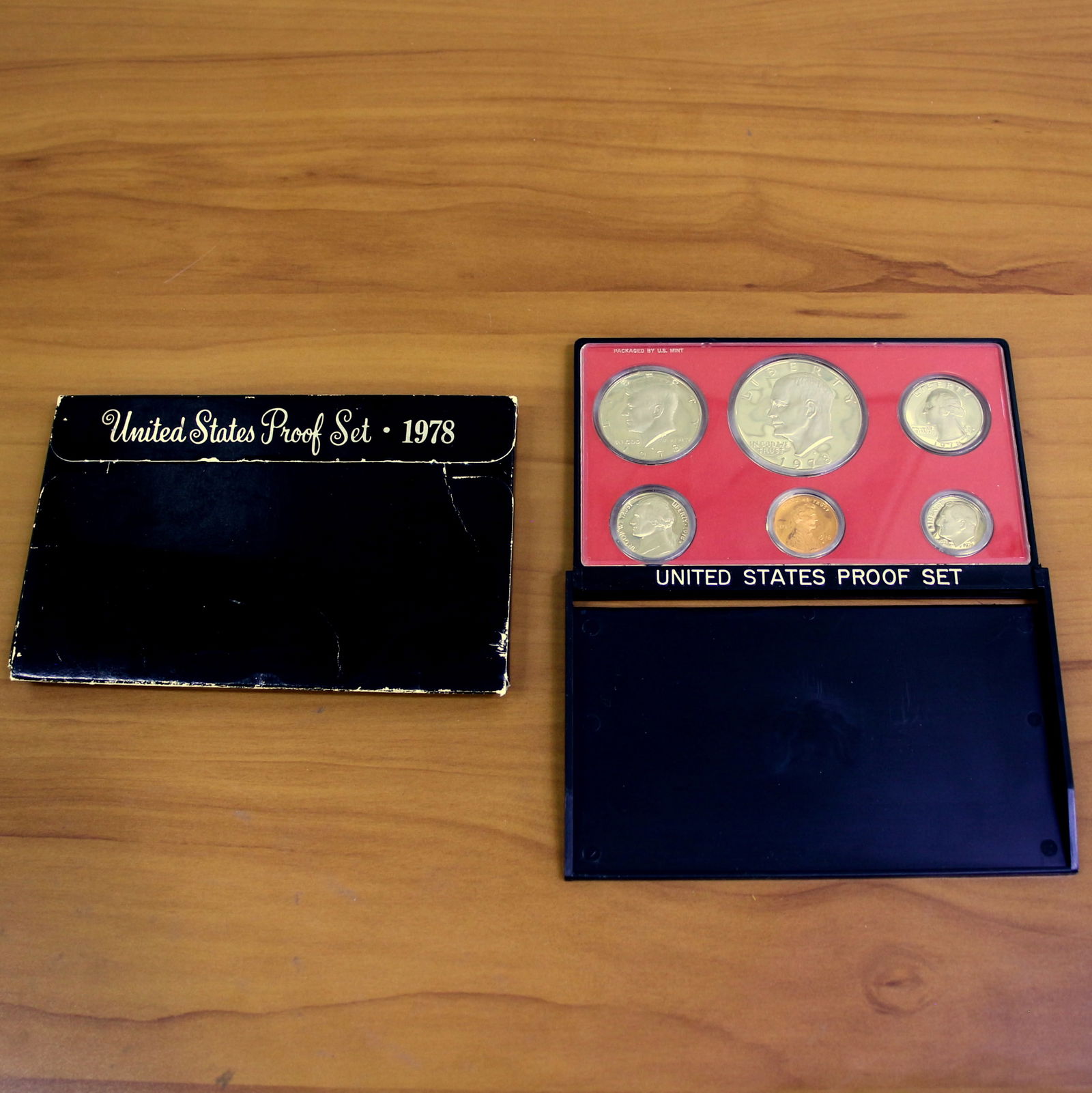 US Mint 6 Proof Coin Set OGP 1973 to 1979: One U.S. Mint Proof 6-Coin Set from 1973 to 1978. Includes original packaging and box.