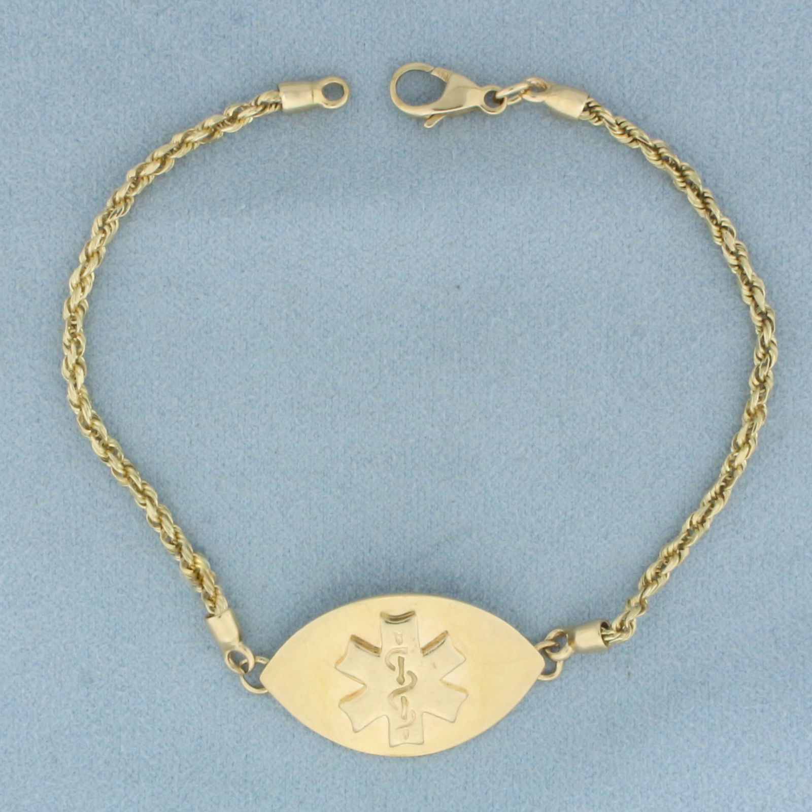 Diabetes Medical Alert Bracelet in 14k Yellow Gold (1 of 2)
