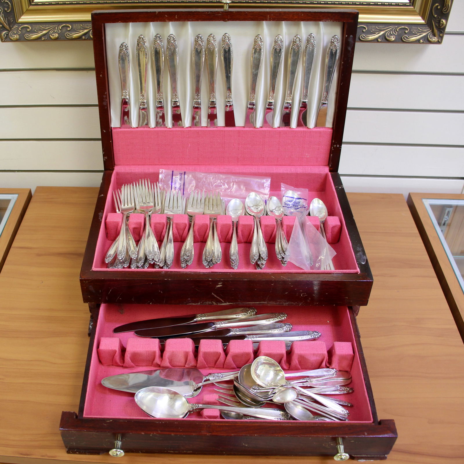 International "Prelude" Sterling Silver Flatware Set of 110 (1 of 8)