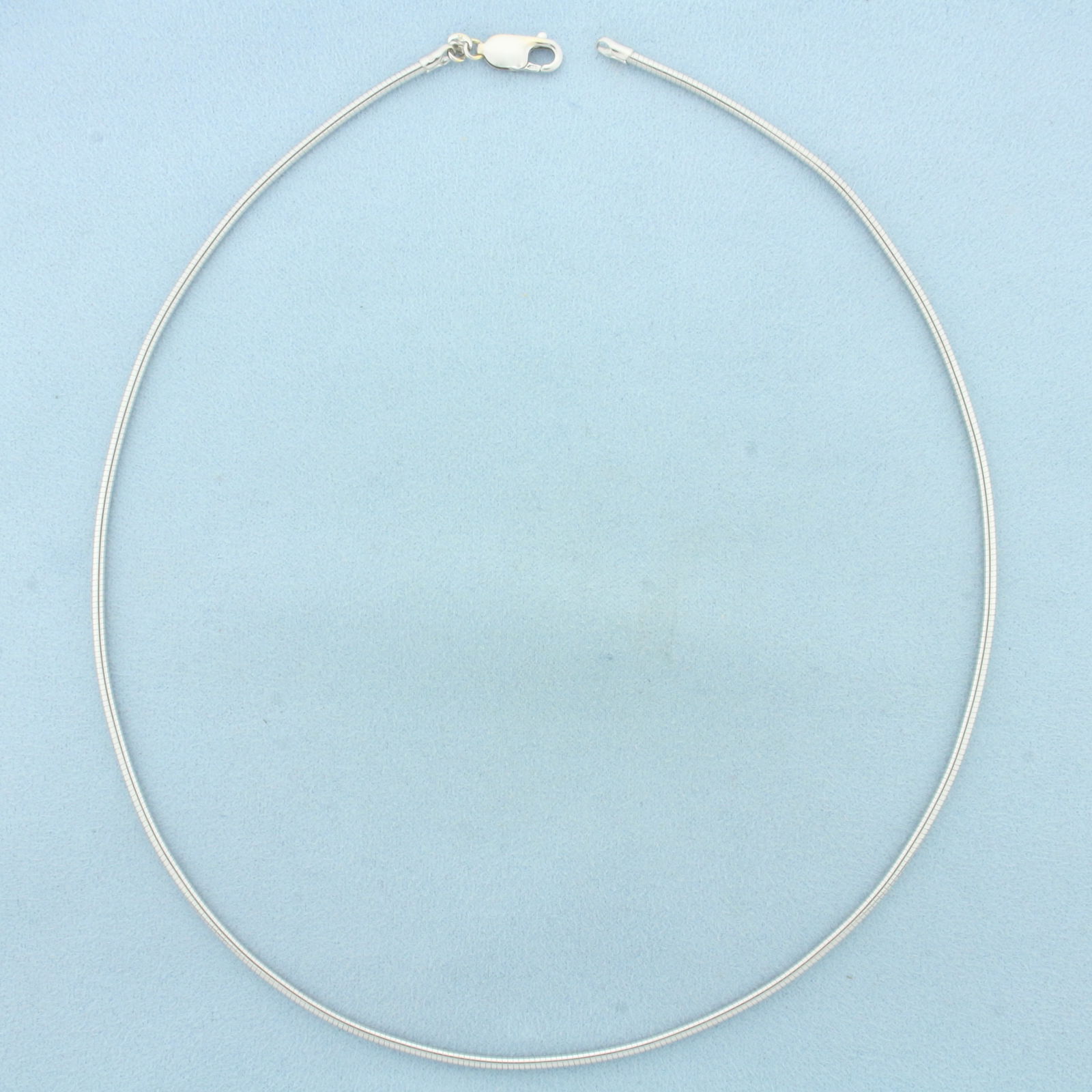 18 Inch Omega Link Necklace in 14k White Gold (1 of 2)