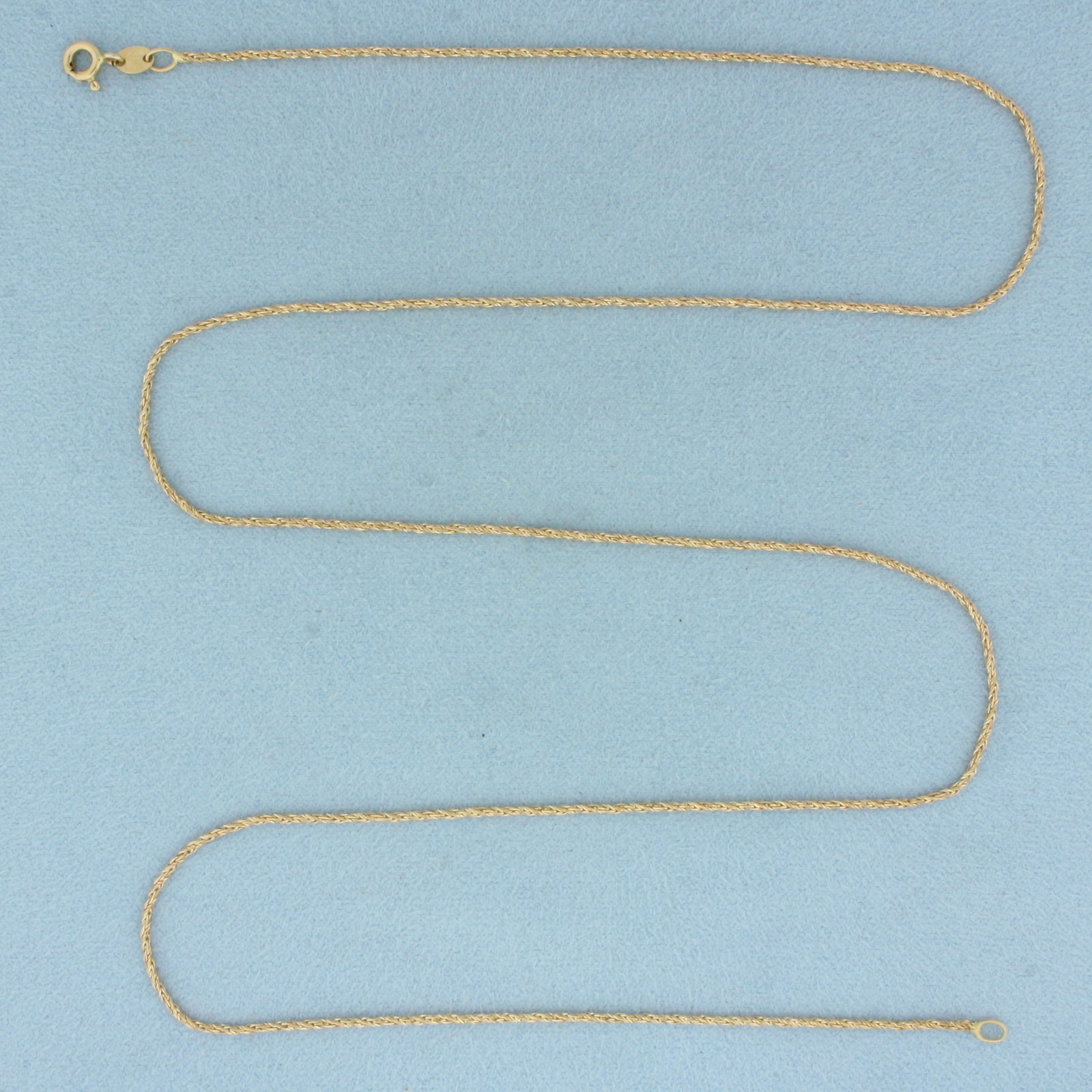 Italian 24 Inch Foxtail Link Chain Necklace in 14k Yellow Gold (1 of 2)