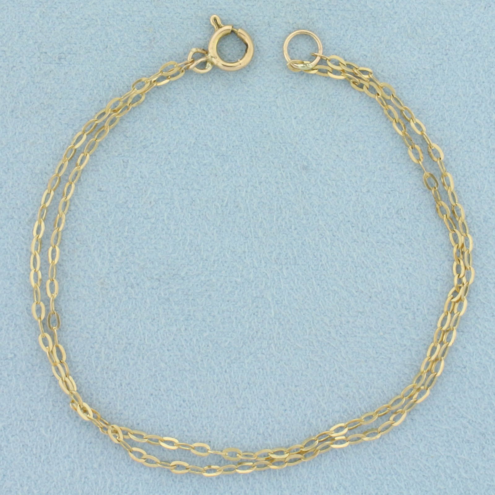 Double Cable Link Bracelet in 14k Yellow Gold (1 of 2)