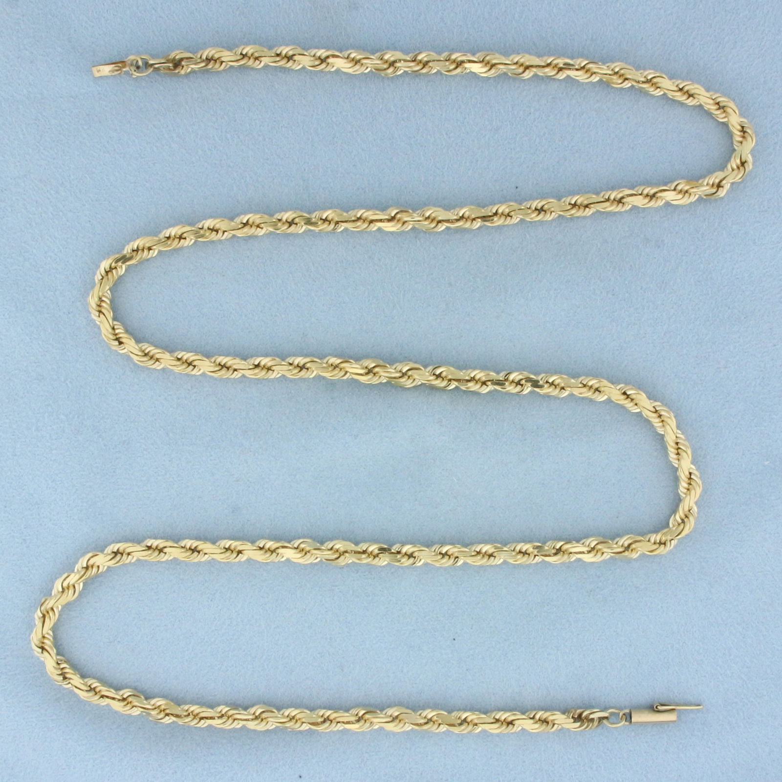 25 Inch Heavy Solid Rope Link Chain Necklace in 14k Yellow Gold (1 of 2)