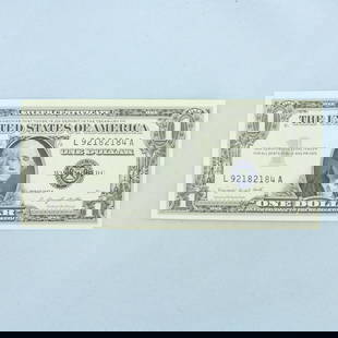 1957 $1 Crisp Uncirculated Silver Certificate Blue Seal Bill: $1 One Dollar Silver Certificate in crisp uncirculated condition. No rips or tears or folds on note, crisp.