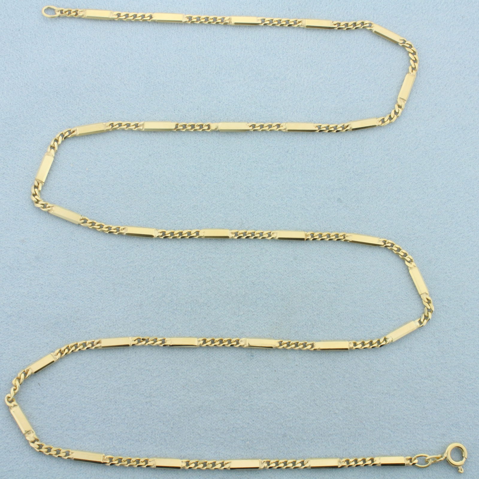 24 Inch Bar Link Chain Necklace in 14k Yellow Gold (1 of 2)