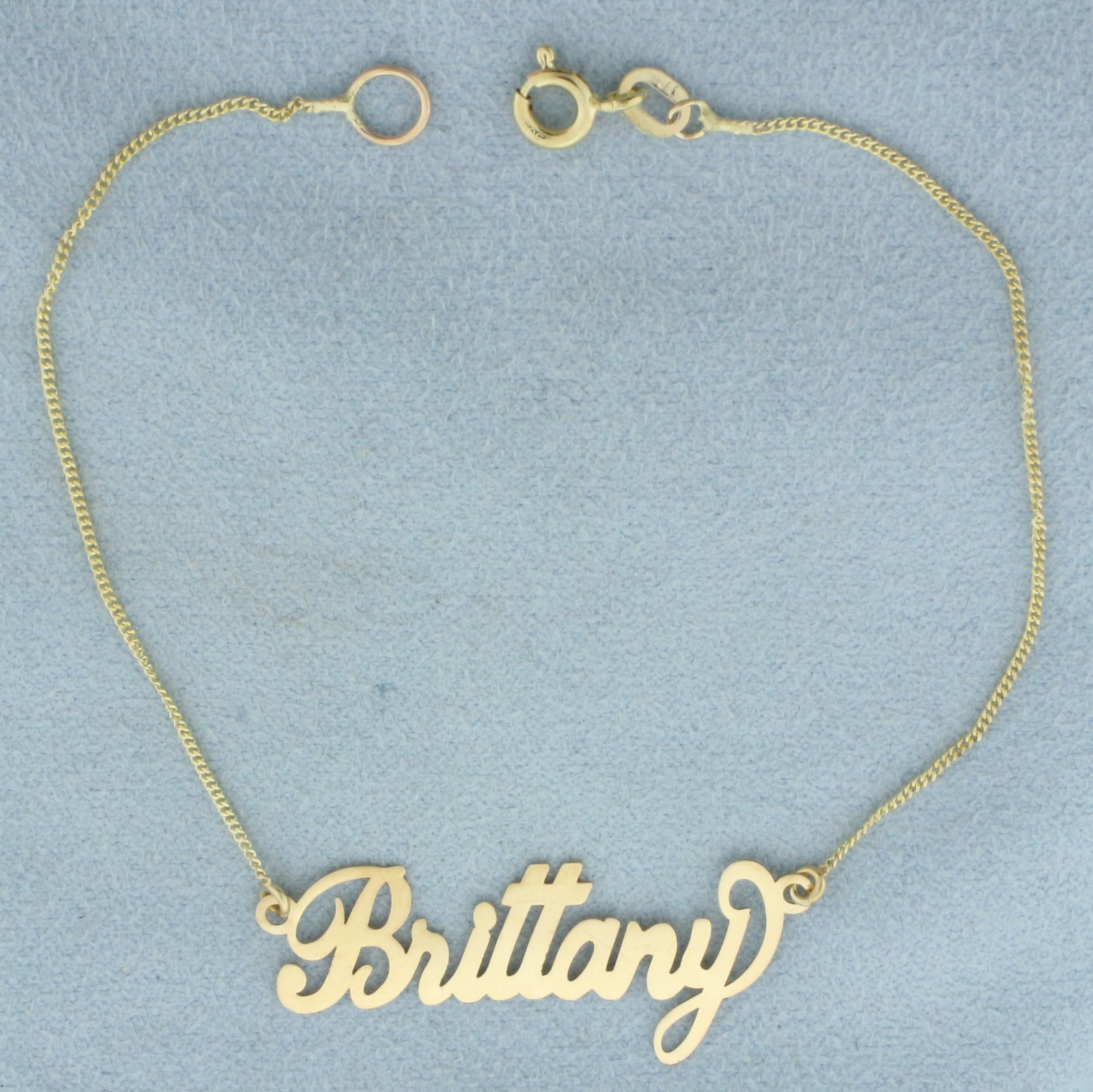 Brittany Name Bracelet in 14k Yellow Gold (1 of 2)