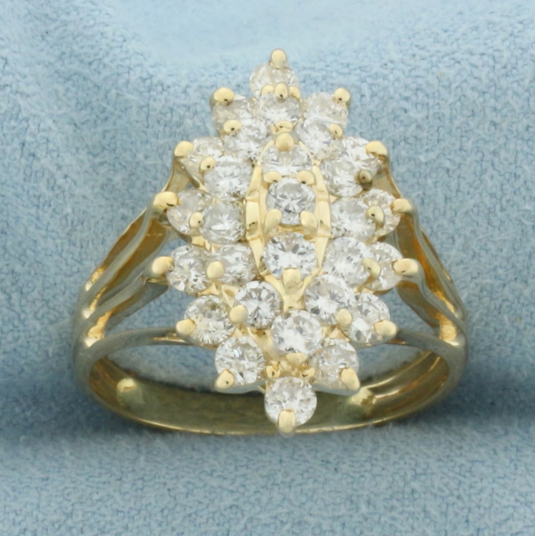 2ct Diamond Cocktail Ring in 14k Yellow Gold (1 of 4)