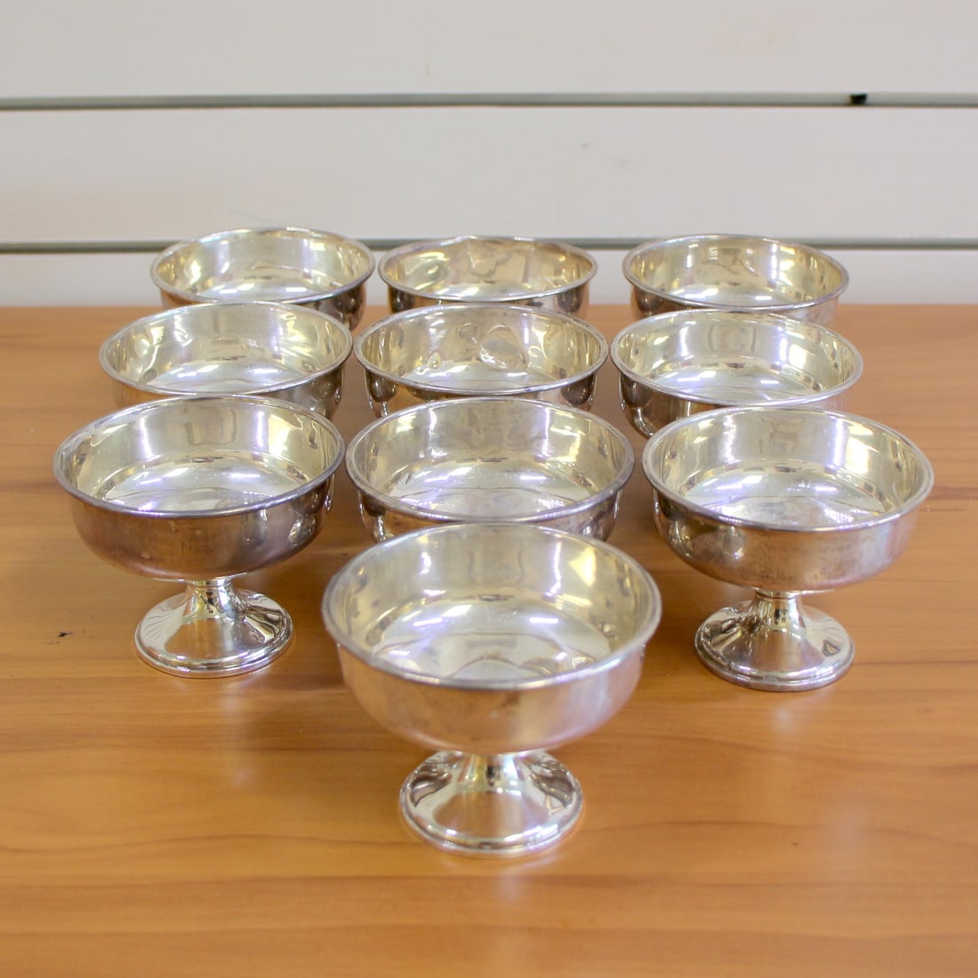 Preisner 24 Low Sherbert Footed Sterling Silver Bowls Set of 10 (1 of 3)