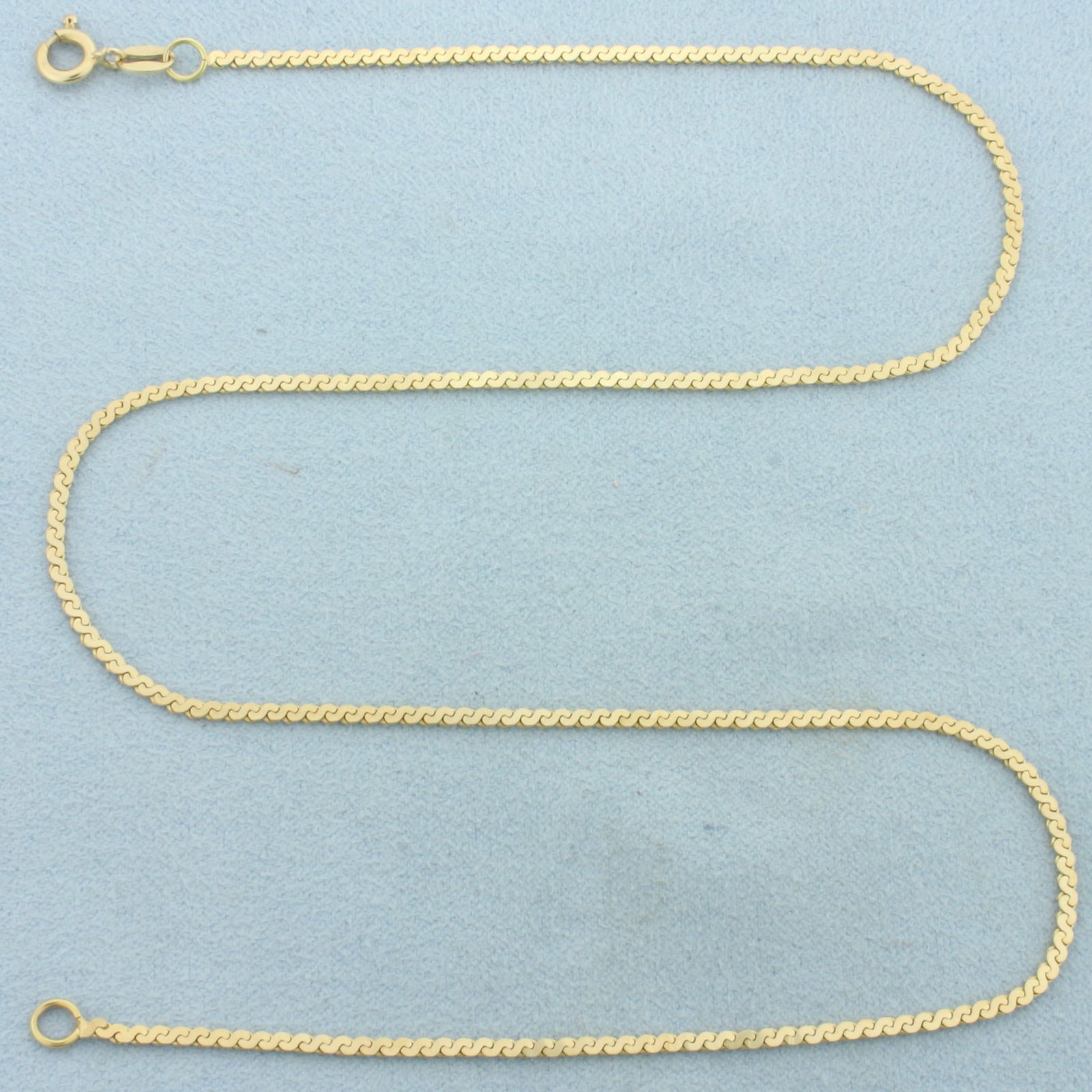 17 Inch S-Link Serpentine Chain Necklace in 14k Yellow Gold (1 of 2)