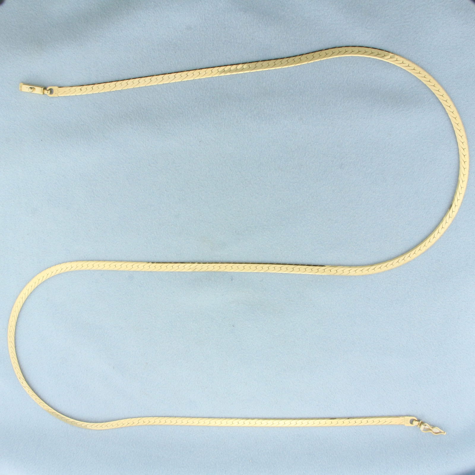 24 Inch Herringbone Link Necklace in 14k Yellow Gold (1 of 2)