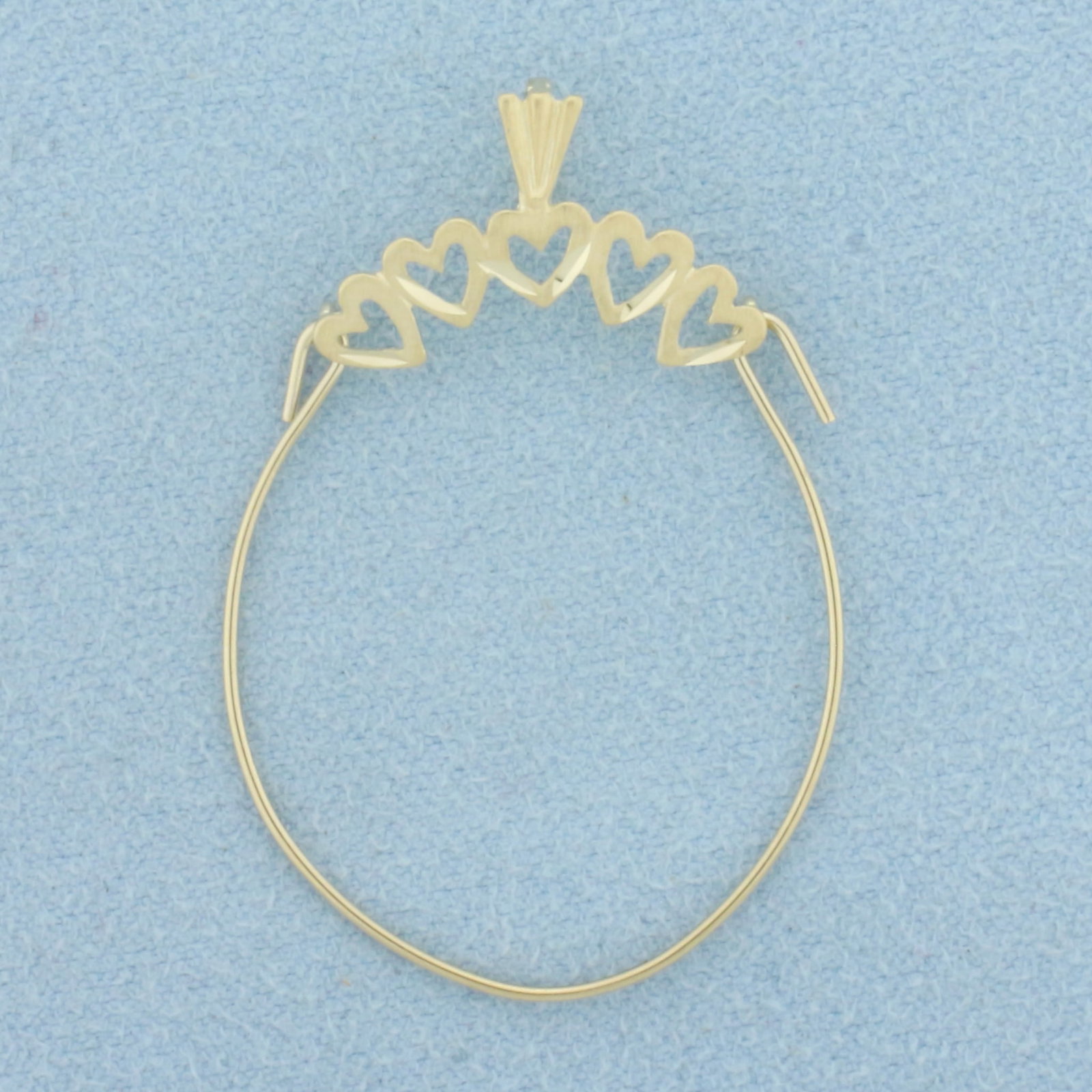 Heart Charm Holder Pendant in 14k Yellow Gold (1 of 2)