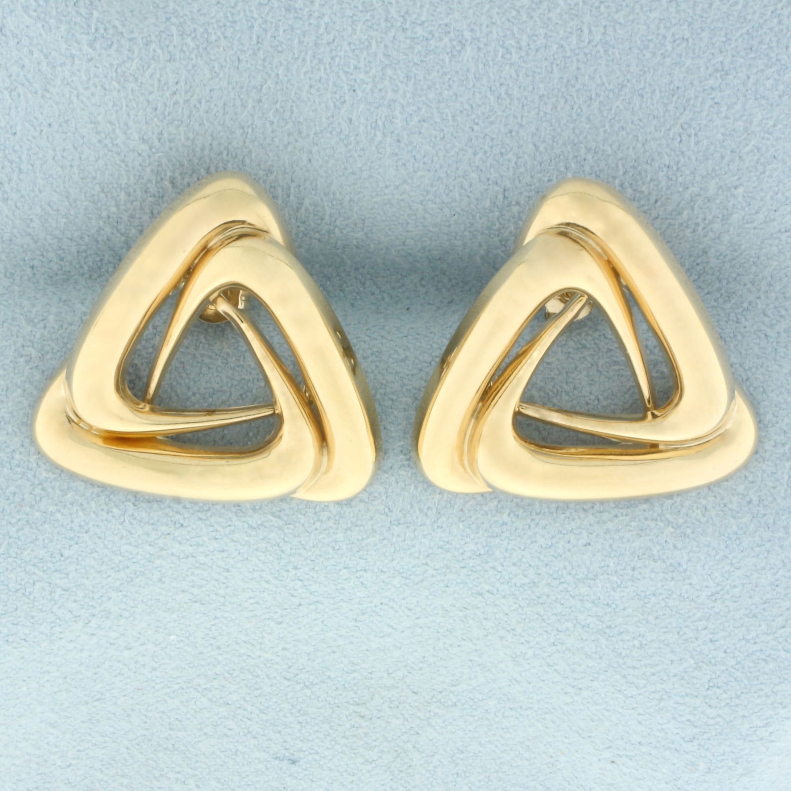 Triangle Knot Earrings in 10k Yellow Gold (1 of 2)