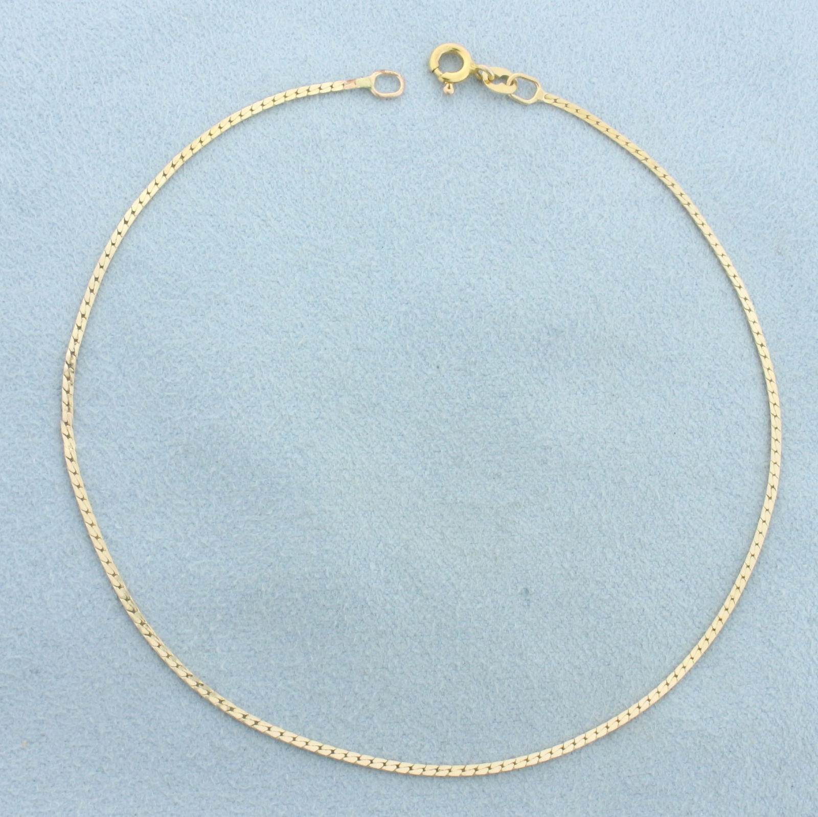 Boston Link Anklet in 14k Yellow Gold (1 of 2)