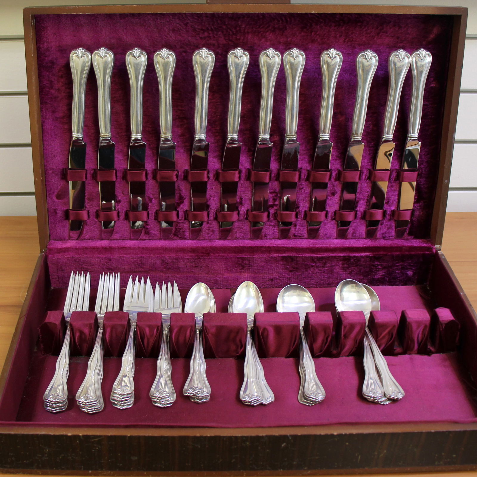 Amston "Puritan" Sterling Silver Flatware Set of 60 (1 of 8)