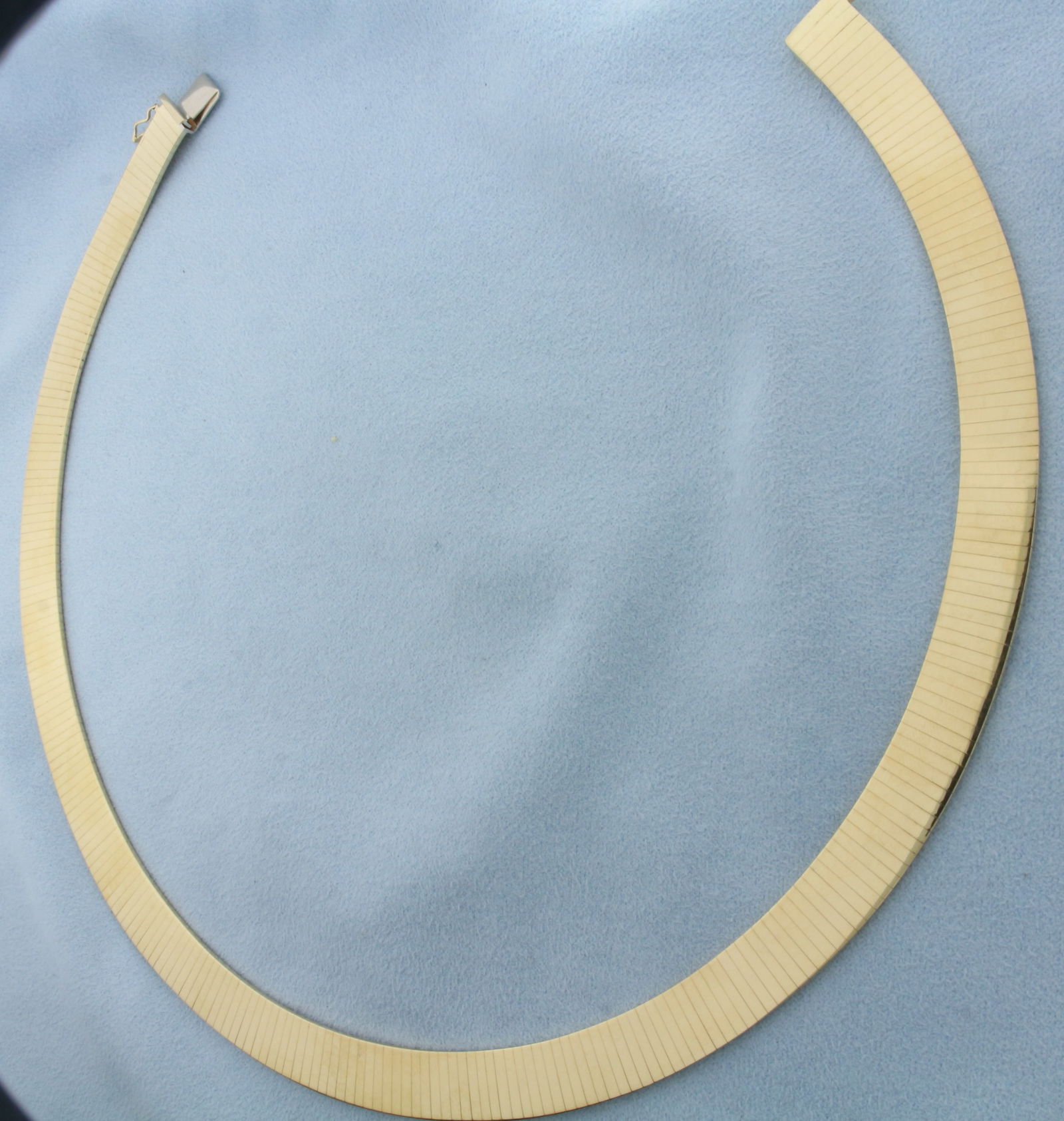 Italian 16 Inch Omega Necklace in 14k Yellow Gold (1 of 3)