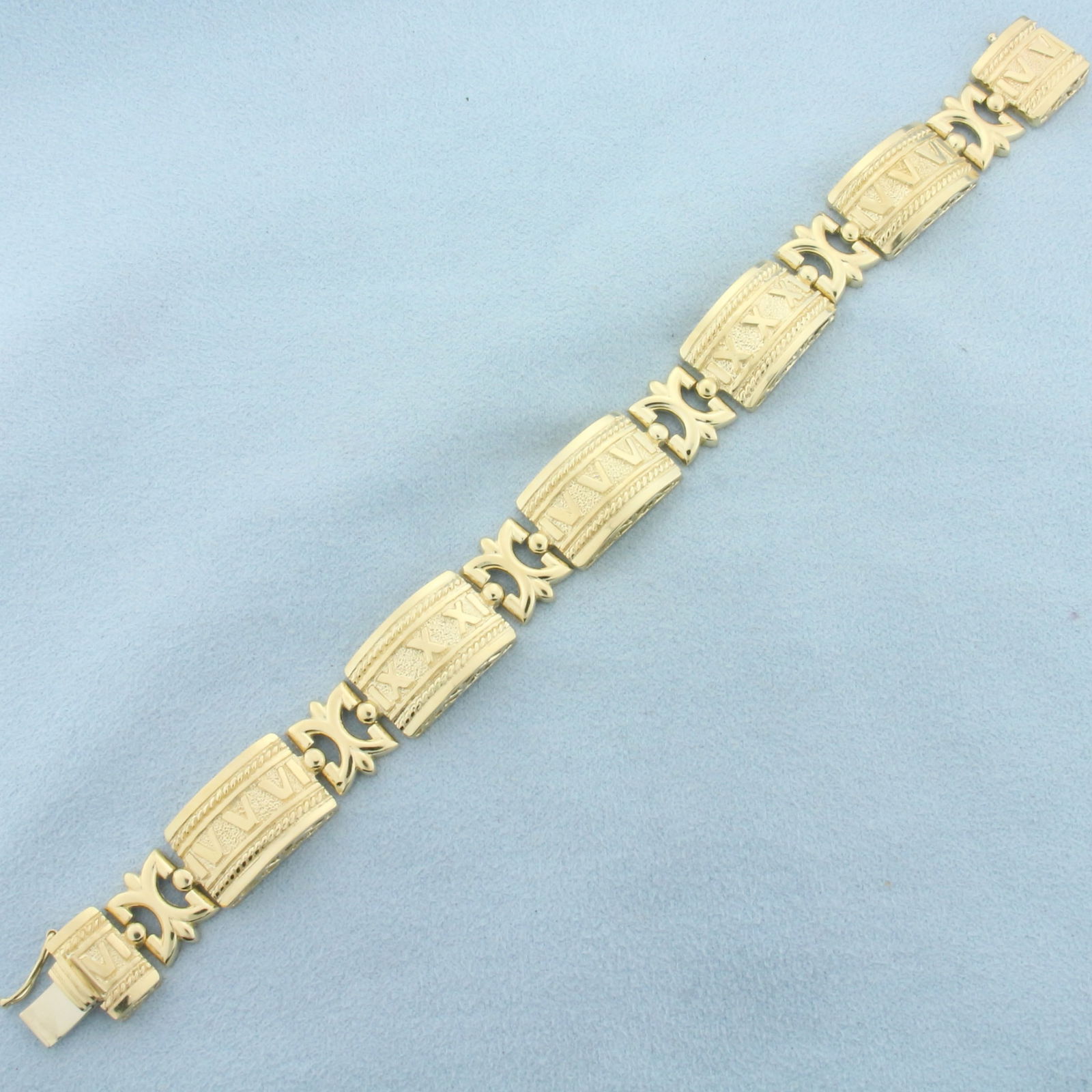 Roman Numeral Bracelet in 14k Yellow Gold (1 of 3)