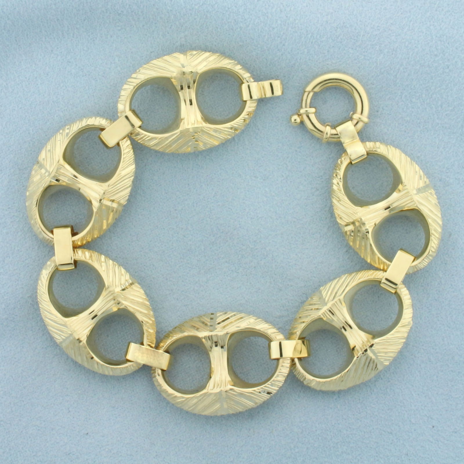 Italian Oversized Anchor Marnier Link Bracelet in 14k Yellow Gold (1 of 2)