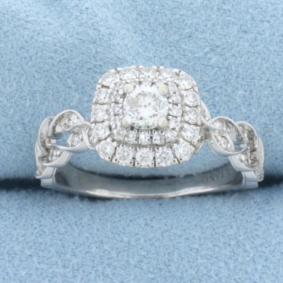Neil Lane Double Halo Twist Engagement Ring in 14k White Gold (1 of 5)