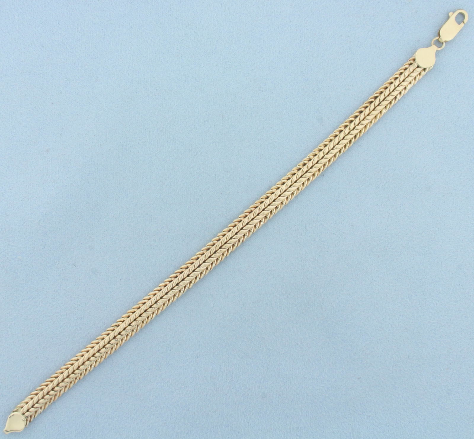 Woven Foxtail Bracelet in 14k Yellow Gold (1 of 2)