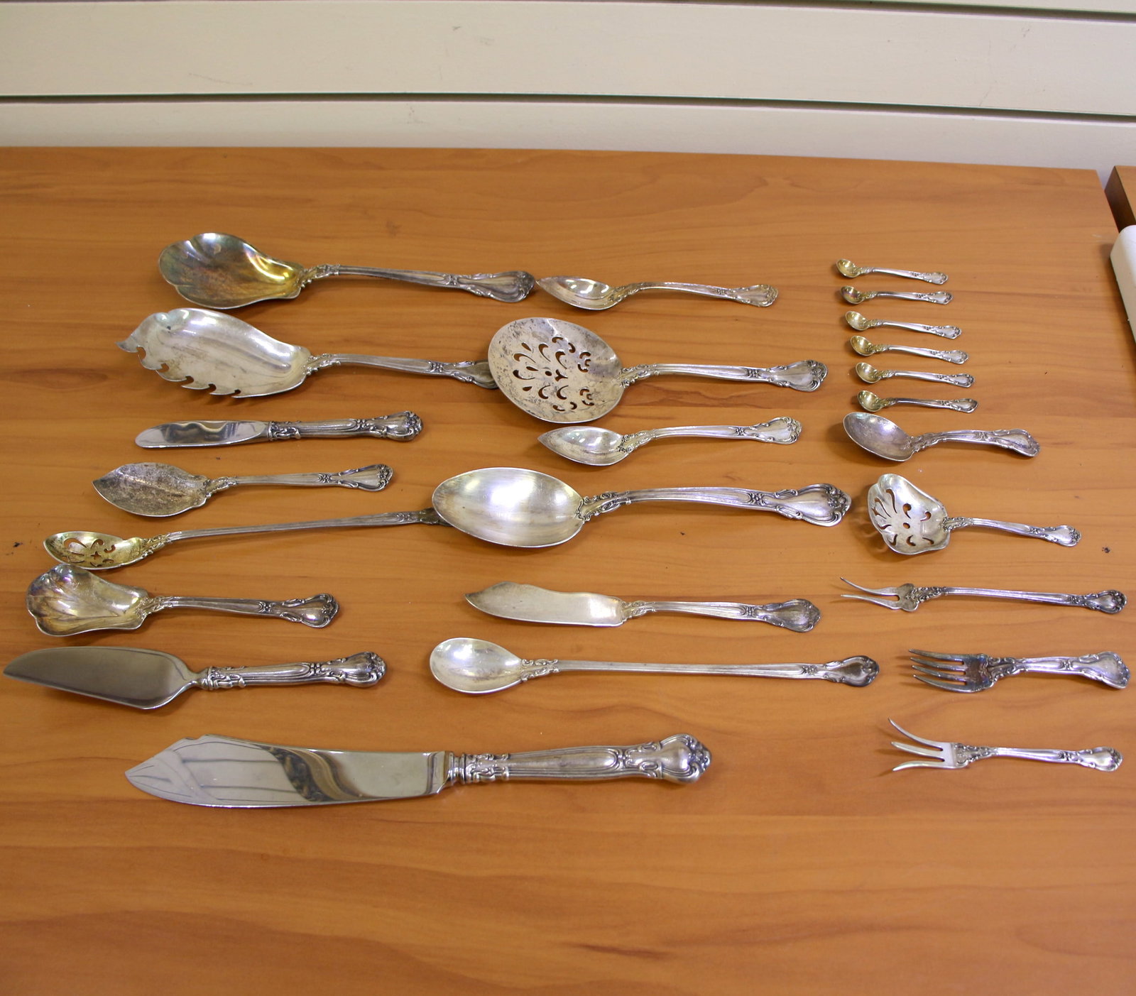 Gorham "Chantilly" Sterling Silver Flatware - Set of 25 (1 of 4)