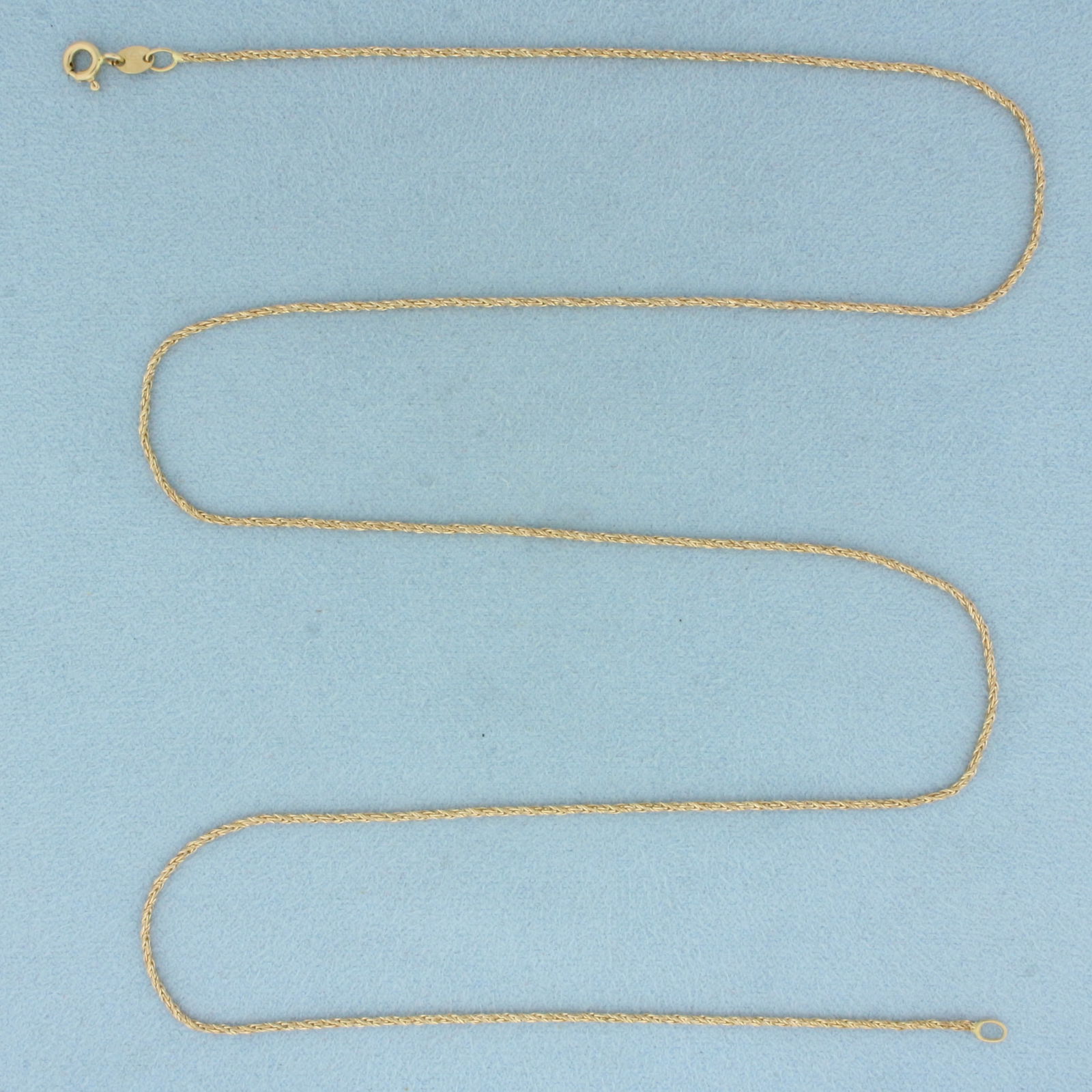 Italian 24 Inch Foxtail Link Chain Necklace in 14k Yellow Gold (1 of 2)
