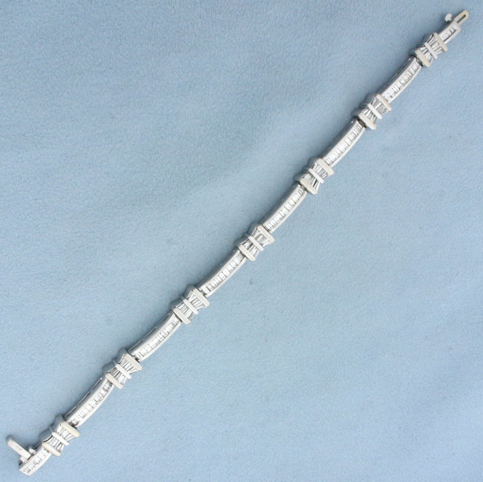 4ct Baguette Diamond Bracelet in 18k White Gold (1 of 2)