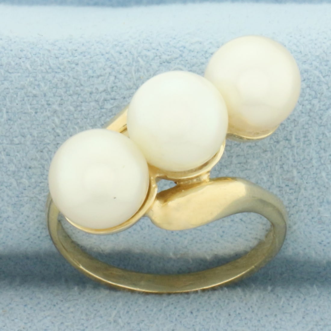 Cultured Akoya Pearl Ring in 14k Yellow Gold (1 of 4)