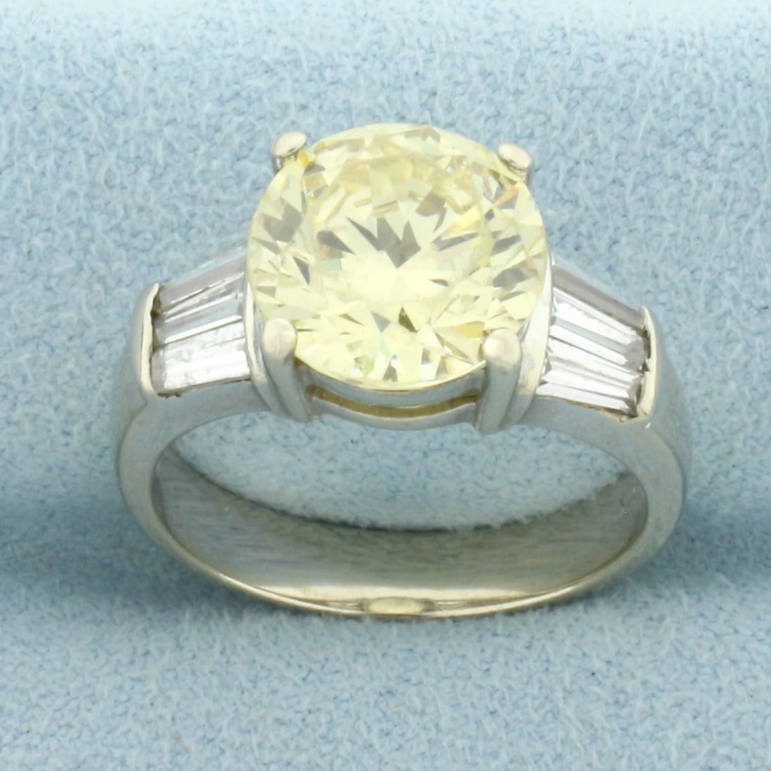 Fancy Yellow CZ Ring in 14k White Gold (1 of 4)