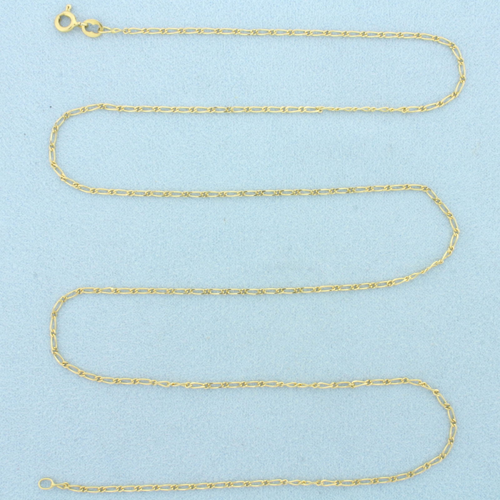 Italian 24 Inch Elongated Cable Link Chain Necklace in 18k Yellow Gold (1 of 2)