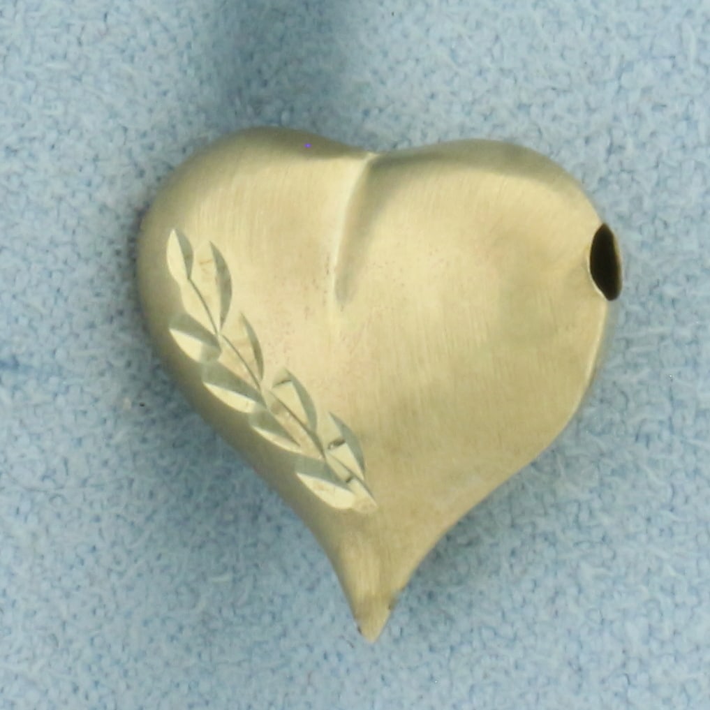 Puffy Heart Pendant Slide in 14k Yellow Gold (1 of 2)