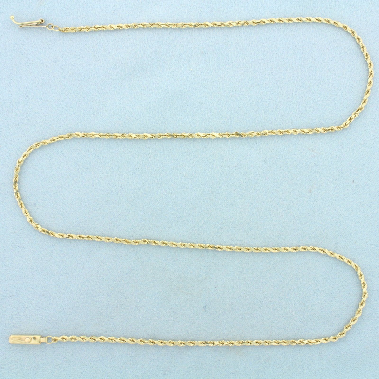 Italian 20 Inch Rope Link Chain Necklace in 14k Yellow Gold (1 of 2)