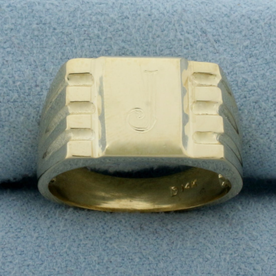 J Monogram Initial Ring in 14k Yellow Gold (1 of 4)