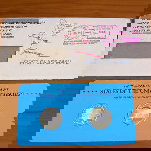Franklin Min States of the Union Sterling Silver Coins Iowa and Kansas Original Packaging: In Solid Sterling Silver. Includes original packaging and envelope.
