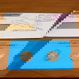 Franklin Min States of the Union Sterling Silver Coins Virginia and Vermont Original Packaging: In Solid Sterling Silver. Includes original packaging and envelope.