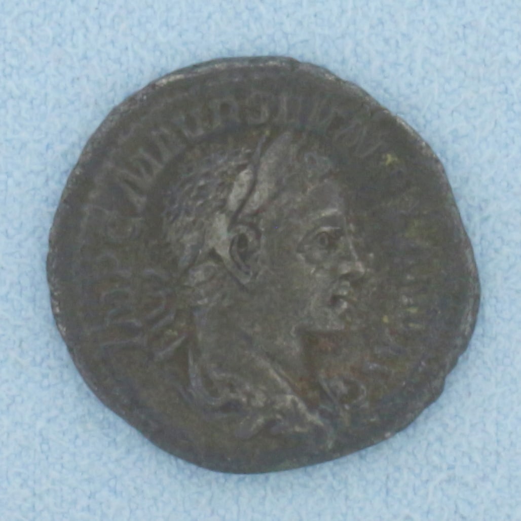 Roman Severus Alexander Jupiter Denarius Silver Coin 222-235AD: Contains one Roman Severus Alexander Silver Denarius 222-235AD Ancient Coin. 3/4 inch diameter. 3.5g.