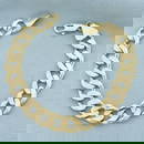 Mens Heavy Curb Link Bracelet in 14k Yellow Gold