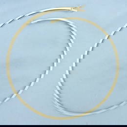 18 Inch Italian Omega Necklace in 14k Yellow Gold