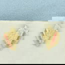 Enamel Conch Shell Earrings in 14k Yellow Gold