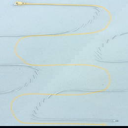 Italian 23 Inch Snake Link Chain Necklace in 14k Yellow Gold